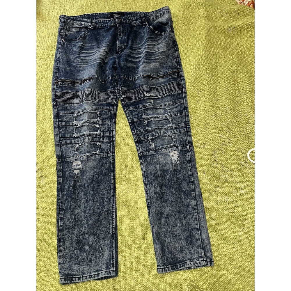m society Blue jeans Men 44x32 Distressed Y2k‎